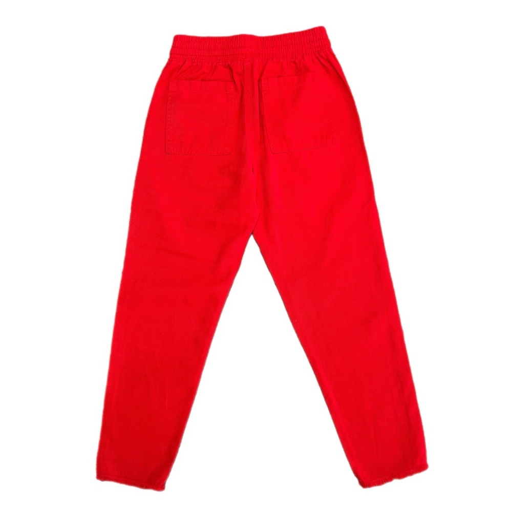 Zara Red Elastic Waist Pants with Drawstrings - Picture 5 of 9